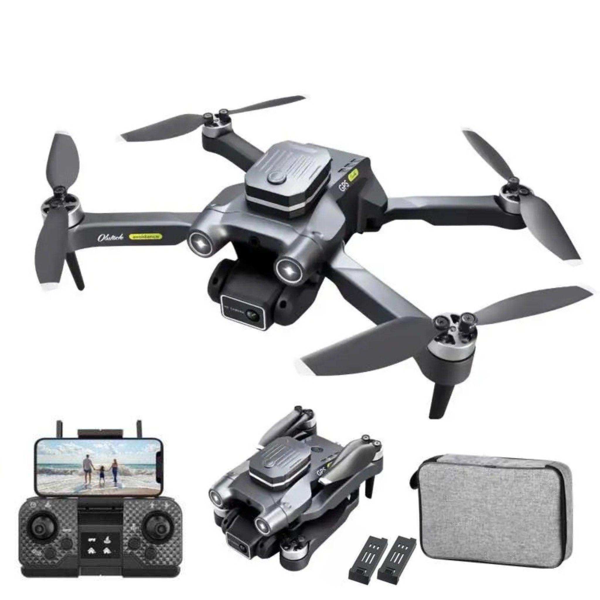 4K HD GPS mini drone with foldable arms, remote controller, batteries and carrying case, TUTT