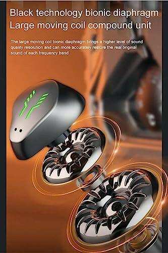 TUTT H9 TWS wireless gaming headset with metal zinc alloy body, green LED, and dynamic coil unit TUTT