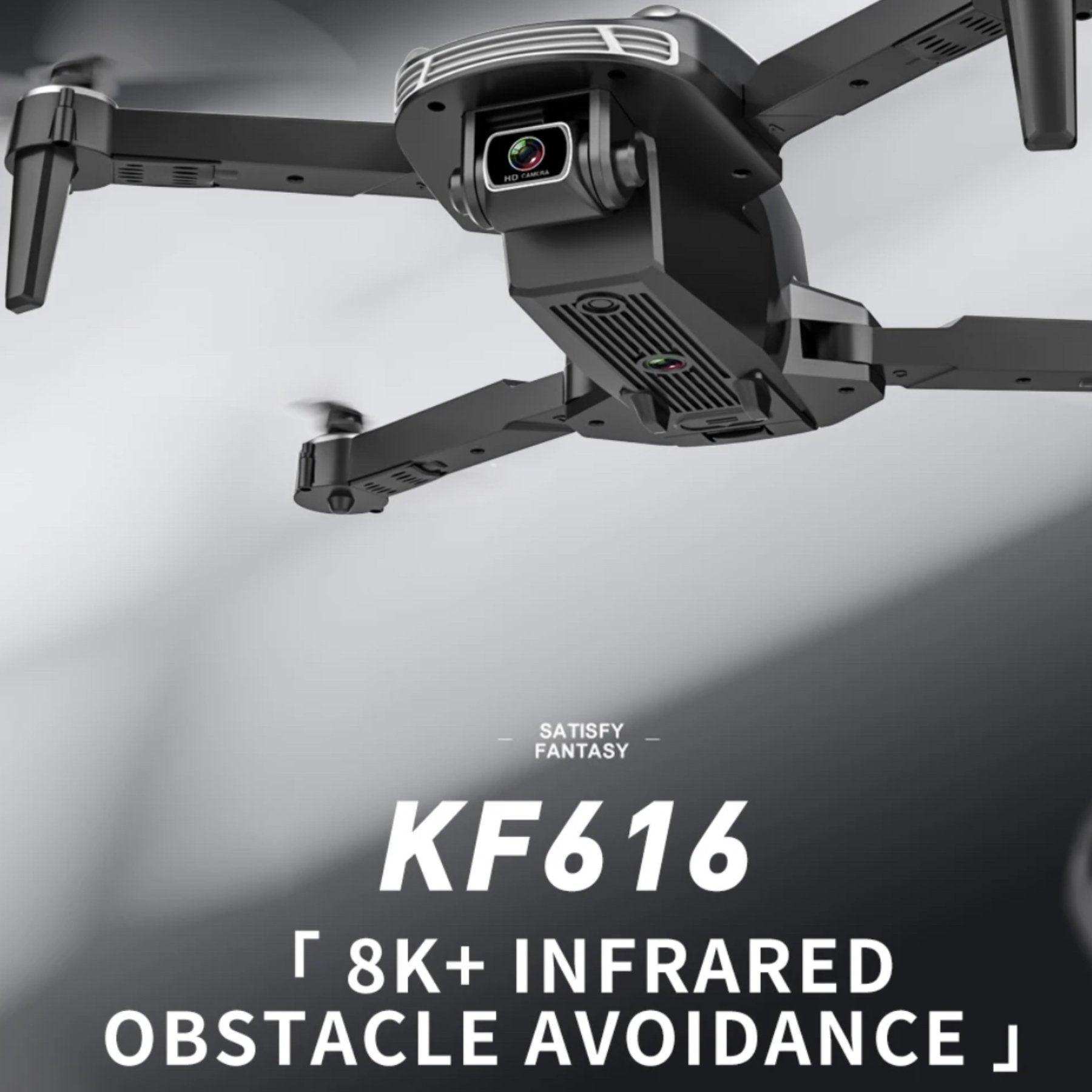 KF616 mini drone with 8K+ HD dual camera and infrared obstacle avoidance in flight, TUTT
