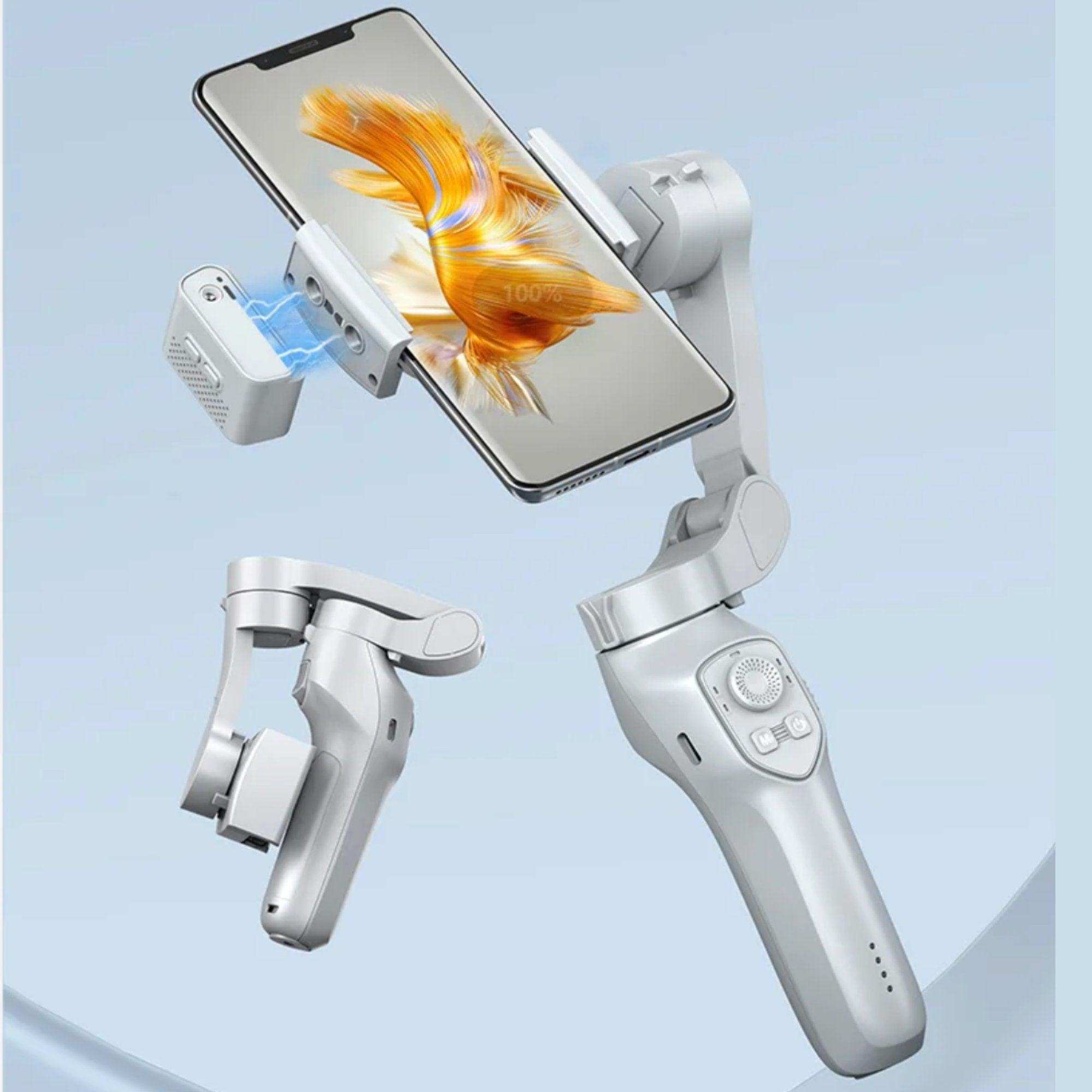 L7C Pro 3-axis handheld smartphone gimbal stabilizer with AI module and tripod attachment, TUTT