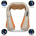 Shiatsu neck and shoulder massager with control panel, beige and orange, for neck, back, leg and waist massage, TUTT