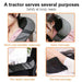 TUTT Premium Shiatsu neck and shoulder massager shown in use for neck, back, waist, and leg massage. TUTT