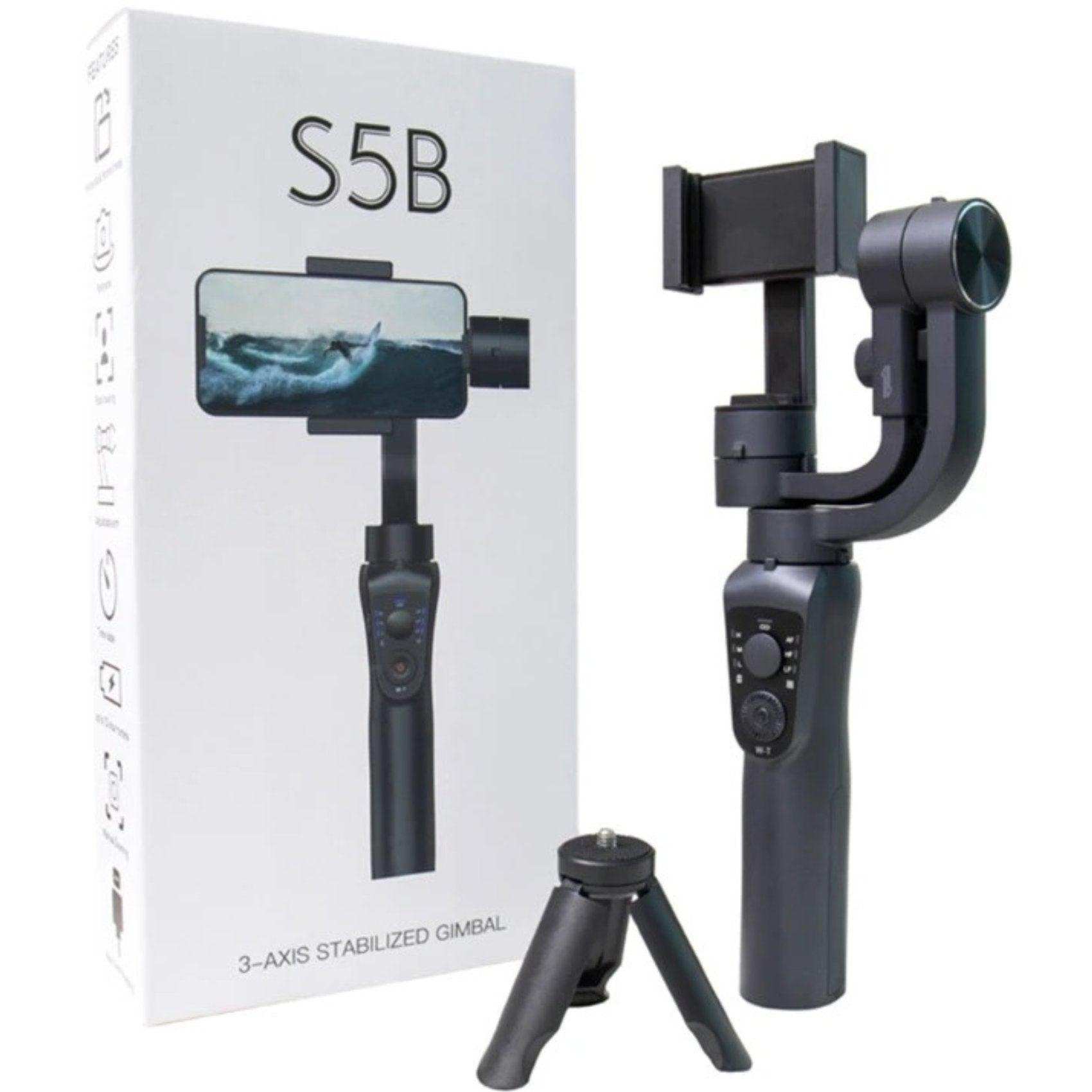 S5B 3-axis gimbal stabilizer with black wireless tripod and retail box for smartphone TUTT