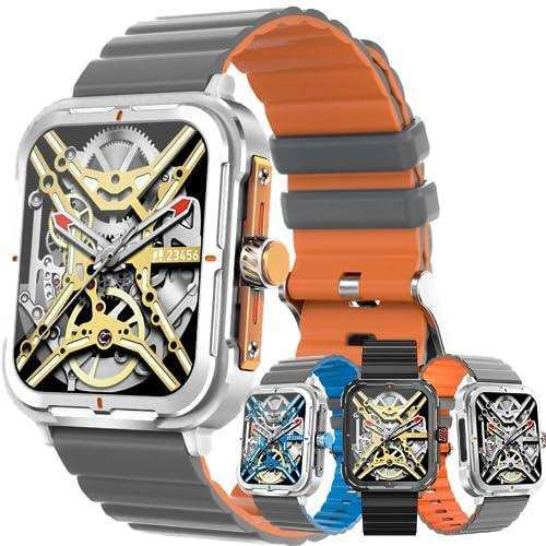 TUTT S8 men's and women's smartwatch with visible gears, step tracker, and colorful bands TUTT