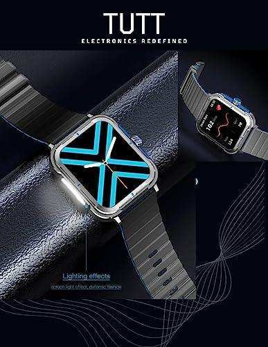 TUTT S8 fitness tracker smartwatch with black strap, HD screen, and health monitoring features. TUTT