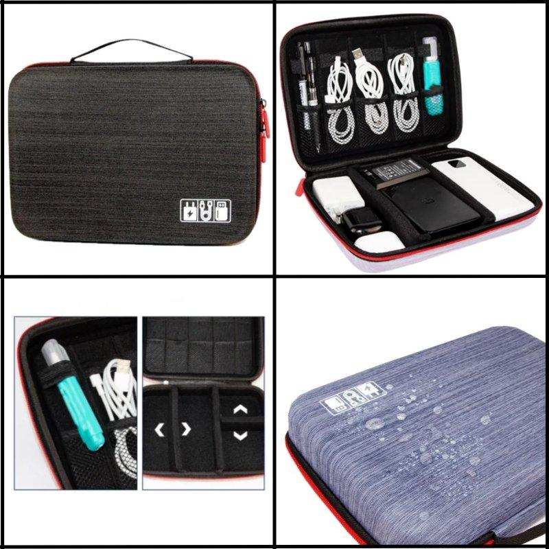 Travel charging kit with 10000mAh power bank, cables, universal adapter, waterproof hard shell case TUTT