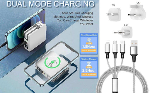 TUTT travel charging kit with power bank, wireless charger, global plugs, and 3-in-1 cable TUTT