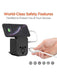 Universal travel adapter with multi-plug ports charging phone, safety certified features, TUTT